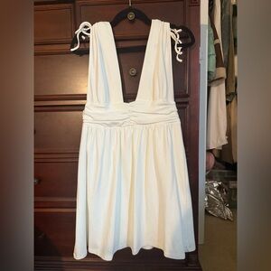 Urban Outfitters Cream Plunge Sundress